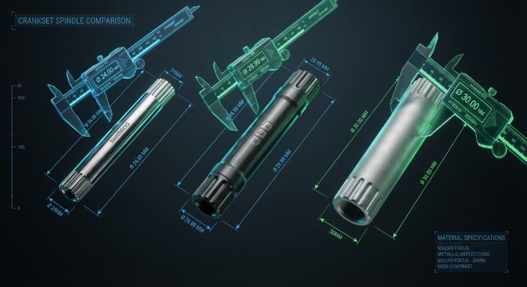 Crankset Spindle Standard Comparison: 24mm vs 28.99mm vs 30mm